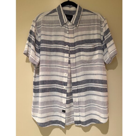 Rails Fairfax Stripe Short Sleeve Button-Up Shirt, Size Small - Picture 2 of 5